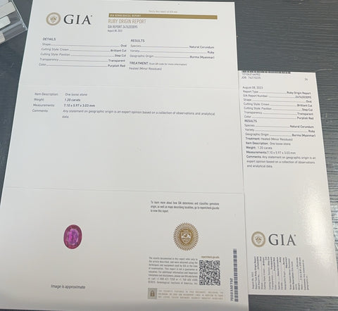 【中古】PT900 RUBYビルマ産ルビーリング R1.20ct D1.24ct GIA鑑別書 12.8g #15