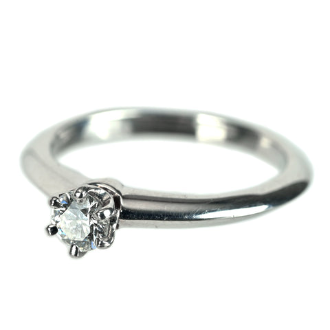 【中古】T&Co ティファニー PT950 ダイヤモンドリング DIAMOND 0.20ct #4.5