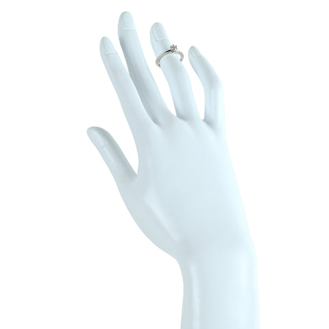 【中古】T&Co ティファニー PT950 ダイヤモンドリング DIAMOND 0.20ct #4.5