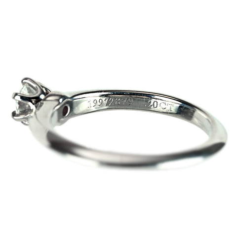【中古】T&Co ティファニー PT950 ダイヤモンドリング DIAMOND 0.20ct #4.5
