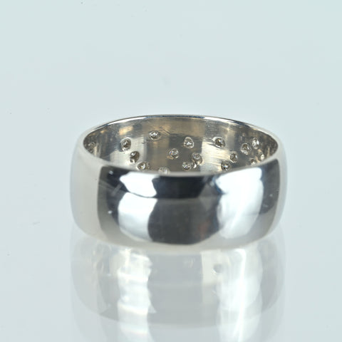 【中古】PT1000 DIAMOND ダイヤモンドリング D0.15ct 9.0g #14 ソーティング付き