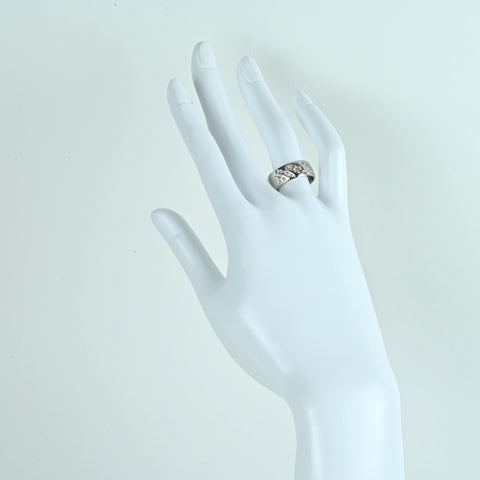 【中古】PT1000 DIAMOND ダイヤモンドリング D0.15ct 9.0g #14 ソーティング付き