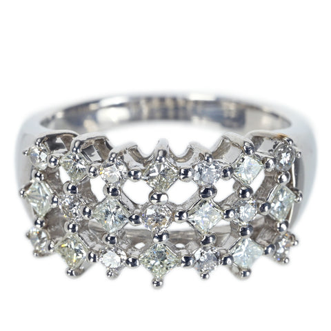【中古】PT900 DIAMONDダイヤモンドリング D1.00ct 7.6g #12