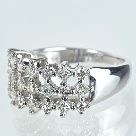 【中古】PT900 DIAMONDダイヤモンドリング D1.00ct 7.6g #12