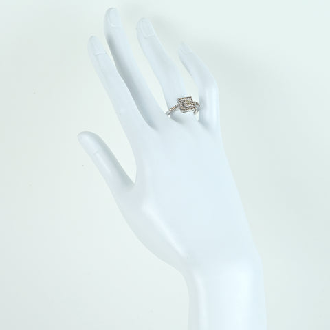 【中古】レ・エッセンシャル K18WG DIAMONDダイヤモンドリング 3.5g #16