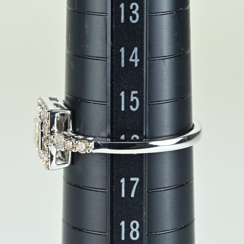 【中古】レ・エッセンシャル K18WG DIAMONDダイヤモンドリング 3.5g #16