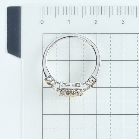 【中古】レ・エッセンシャル K18WG DIAMONDダイヤモンドリング 3.5g #16