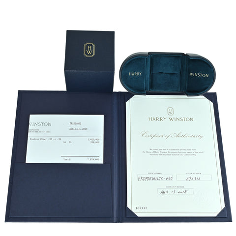 【中古】HARRY WINSTON ハリー・ウィンストン PT950 ロータスクラスターダイヤモンドリング #10.5