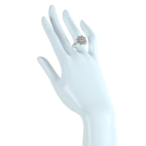 【中古】HARRY WINSTON ハリー・ウィンストン PT950 ロータスクラスターダイヤモンドリング #10.5