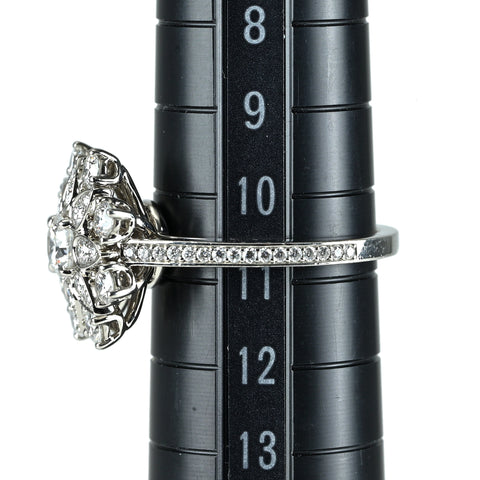 【中古】HARRY WINSTON ハリー・ウィンストン PT950 ロータスクラスターダイヤモンドリング #10.5