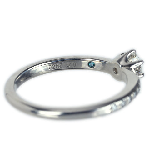 【中古】STAR JEWELRY スタージュエリー PT950 ダイヤモンドリング D0.288ct D0.10ct 3.7g #10