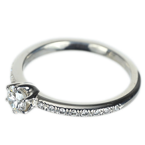 【中古】STAR JEWELRY スタージュエリー PT950 ダイヤモンドリング D0.288ct D0.10ct 3.7g #10