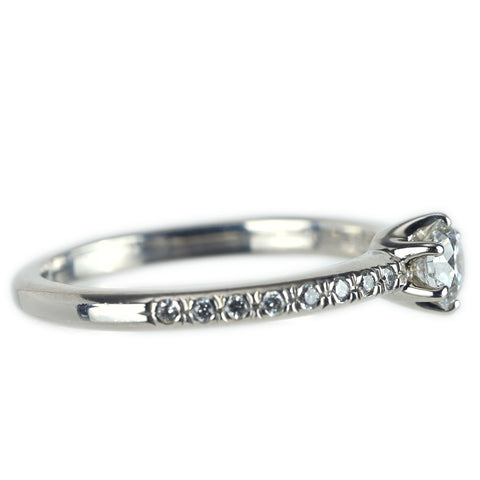 【中古】STAR JEWELRY スタージュエリー PT950 ダイヤモンドリング D0.288ct D0.10ct 3.7g #10