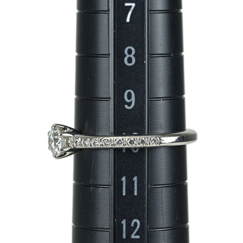 【中古】STAR JEWELRY スタージュエリー PT950 ダイヤモンドリング D0.288ct D0.10ct 3.7g #10
