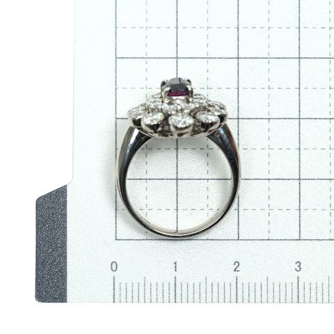 【中古】リング PT900 ALEXANDRITE アレキサンドライト リング A1.04ct D2.06ct 9.4g
