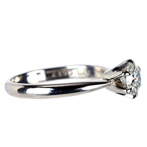 【中古】PT900 ダイヤモンドリング 0.613ct F SI2 Good 中央宝石研究所ソーティング 4.5g #11
