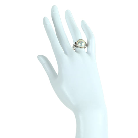 【中古】TASAKI タサキ K18WG MABE PEARLマベパールリング 12.5mm D0.02ct 7g #14