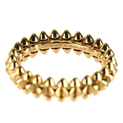 【中古】CARTIER K18YG クラッシュドゥカルティエ リング 9.5g #18.5