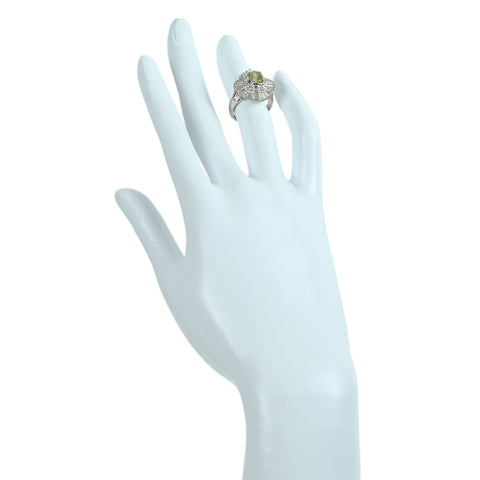 【中古】PT900 CATS EYE キャッツアイ リング CE1.52ct D1.35ct 9.2g #8