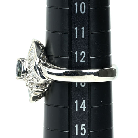 【中古】PT900 ALEXANDRITE アレキサンドライト リング A0.62ct D0.74ct 9.6g GIA鑑別書付き ブラジル産
