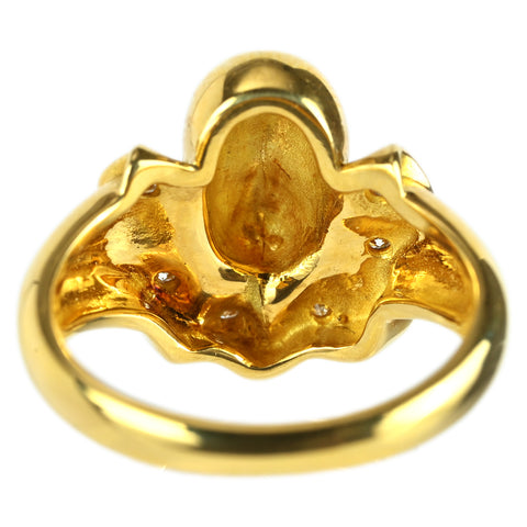【中古】AGOSTINIアゴスティーニ K18YG DIAMONDダイヤモンドリング 0.08ct 6.4g #8.5