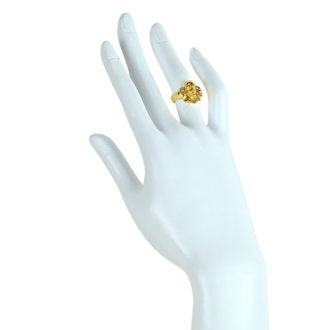 【中古】AGOSTINIアゴスティーニ K18YG DIAMONDダイヤモンドリング 0.08ct 6.4g #8.5