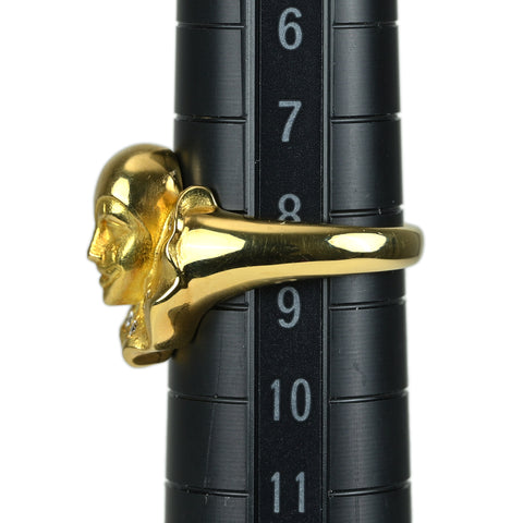 【中古】AGOSTINIアゴスティーニ K18YG DIAMONDダイヤモンドリング 0.08ct 6.4g #8.5