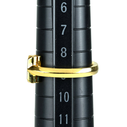 【中古】TIFFANY&Co ティファニー K18YG ティーワン ナロー リング 4g #9
