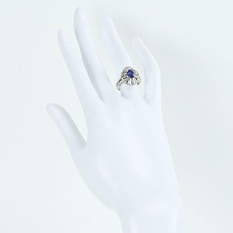 【中古】PT900 SAPPHIREサファイアリング S1.90ct D0.57ct 日宝協ソ 7.9g #11