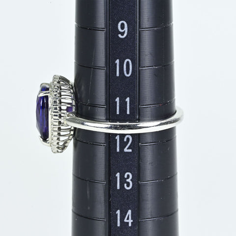 【中古】PT900 SAPPHIREサファイアリング 2.02ct D0.12ct 4.1g #11.5