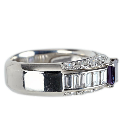 【中古】MIKIMOTO PT950 ALEXANDRITE 上質アレキサンドライトリング A0.94ct D2.19ct GIA鑑別 15.6g #11.5