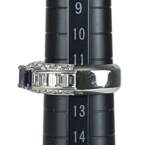【中古】MIKIMOTO PT950 ALEXANDRITE 上質アレキサンドライトリング A0.94ct D2.19ct GIA鑑別 15.6g #11.5