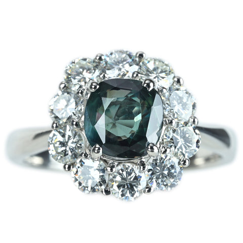 【中古】PT900 ALEXANDRITE アレキサンドライトリング A1.43ct D1.20ct GIA鑑別書 5.6g #12