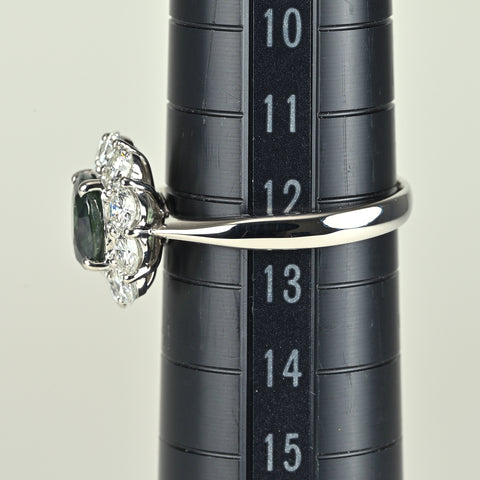 【中古】PT900 ALEXANDRITE アレキサンドライトリング A1.43ct D1.20ct GIA鑑別書 5.6g #12