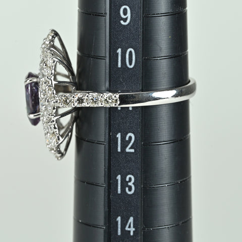 【中古】PT950 ALEXANDRITE アレキサンドライトリング A0.98ct D1.12ct GIA鑑別書 5.2g #11