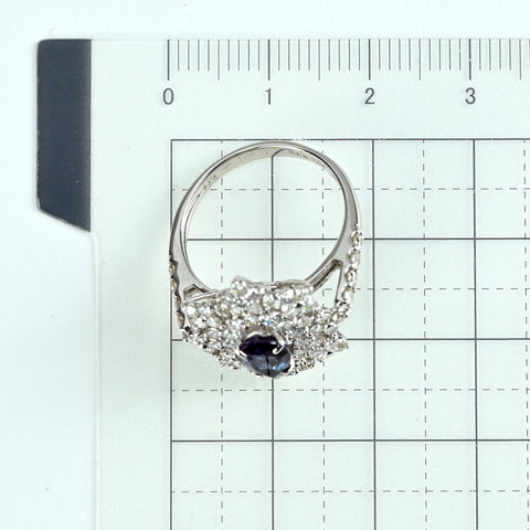【中古】PT950 ALEXANDRITE アレキサンドライトリング A0.98ct D1.12ct GIA鑑別書 5.2g #11