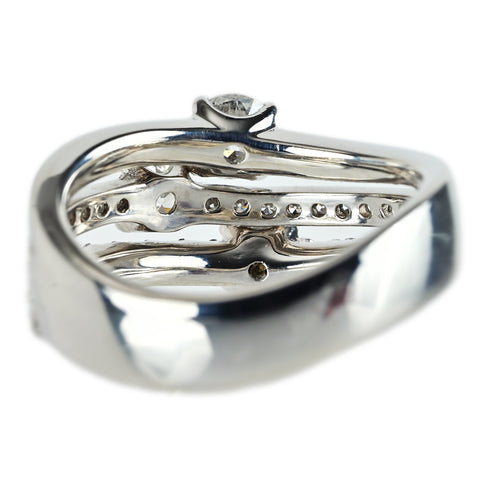 【中古】TRILOGY トリロジー PT900 DIAMOND ダイヤモンドリング D0.71ct D0.35ct 8.5g #8.5
