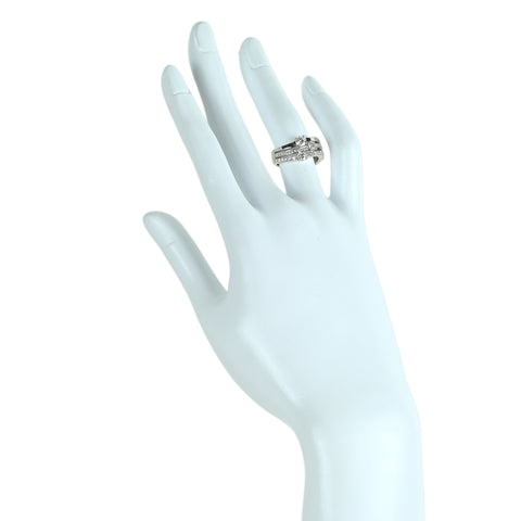 【中古】TRILOGY トリロジー PT900 DIAMOND ダイヤモンドリング D0.71ct D0.35ct 8.5g #8.5