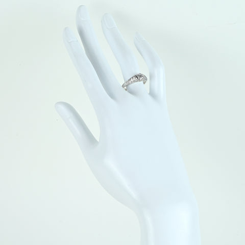 【中古】PT900 DIAMONDダイヤモンドリング 0.652ct D0.38ct 5.7g #13