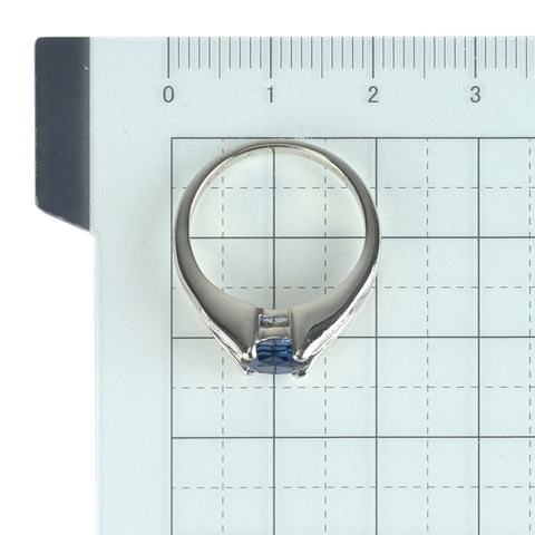 【中古】PT900 SAPPHIRE サファイア 非加熱サファイア リング S1.04ct D0.26ct 6g GIA 産地証明鑑別書