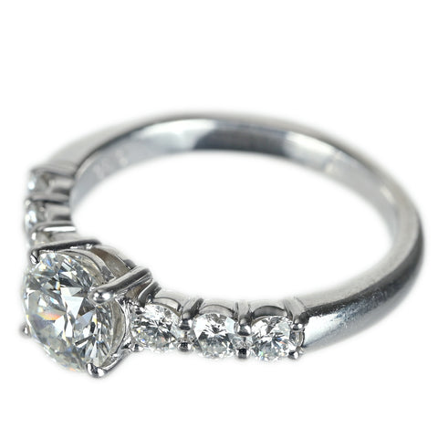 【中古】TASAKI タサキ PT1000 ダイヤモンドリング D0.782ct D0.36ct 4.4g #8.5