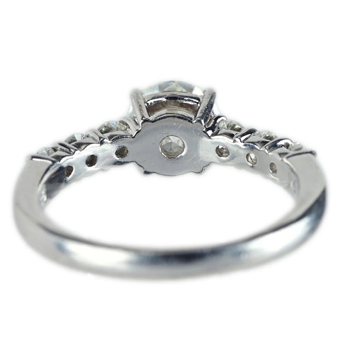 【中古】TASAKI タサキ PT1000 ダイヤモンドリング D0.782ct D0.36ct 4.4g #8.5