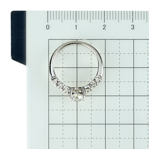 【中古】TASAKI タサキ PT1000 ダイヤモンドリング D0.782ct D0.36ct 4.4g #8.5