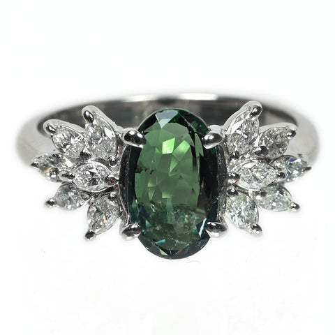 【中古】PT900 ALEXANDRITE アレキサンドライト リング A2.58ct D0.50ct 5.5g GIA