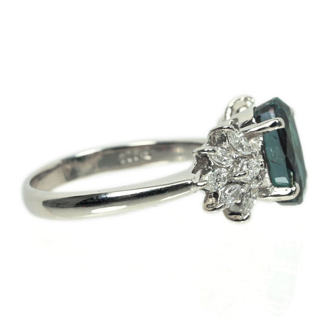 【中古】PT900 ALEXANDRITE アレキサンドライト リング A2.58ct D0.50ct 5.5g GIA