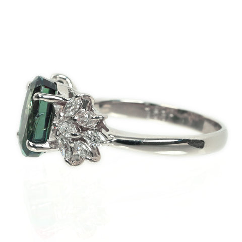 【中古】PT900 ALEXANDRITE アレキサンドライト リング A2.58ct D0.50ct 5.5g GIA