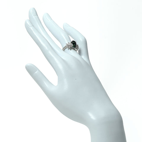 【中古】PT900 ALEXANDRITE アレキサンドライト リング A2.58ct D0.50ct 5.5g GIA