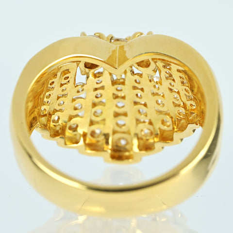 【中古】K18YG DIAMONDダイヤモンドリング D1.26ct 9.7g #13.5