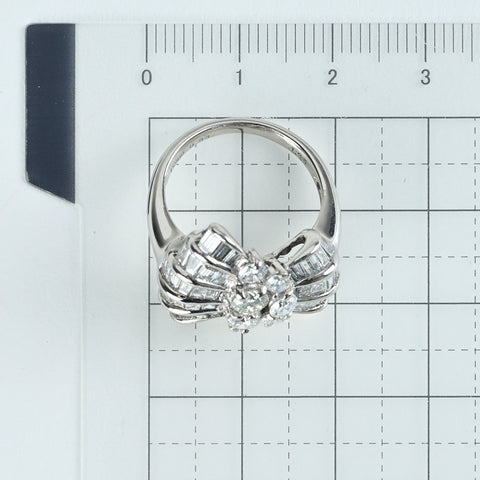 【中古】PT900 DIAMONDダイヤモンドリング 0.83ct D1.95ct 9.9g #11