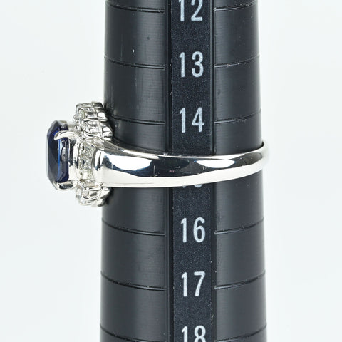 【中古】PT900 SAPPHIREサファイアリング S1.66ct D0.39ct 6.3g #15